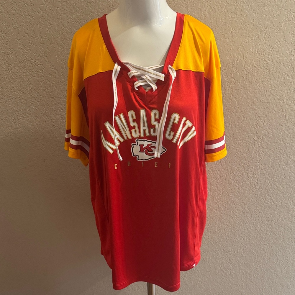Fanatics Kansas‎ City Chiefs Red and Yellow Women's Jersey women’s size XL